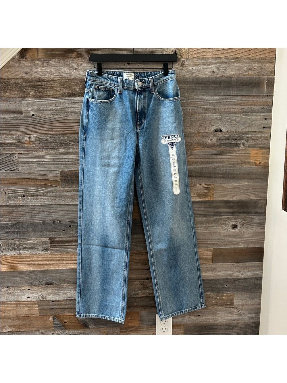Madhappy X Guess The Boyfriend Jeans Collaboration in Light Wash Sz 26 NWT